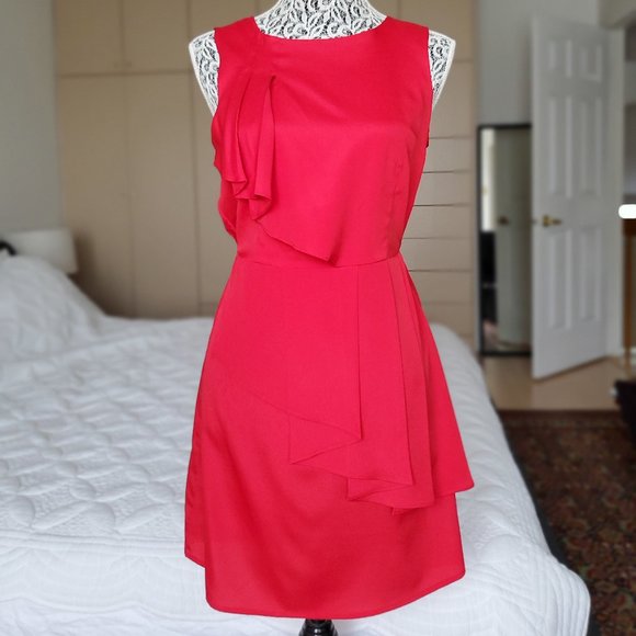 Red Asymmetrical Dress - Picture 1 of 2